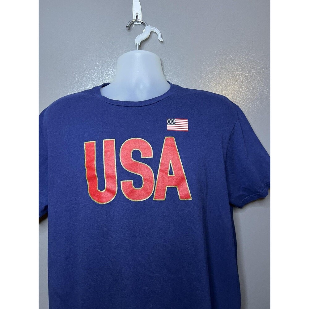 USA Shirt Mens XL Blue Soccer Alex Morgan 13 Graphic Tee G-III Cotton Flag